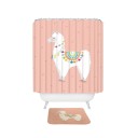 Shower Curtain and Mat with Llama 2 pcs 9