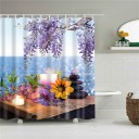Shower Curtain with Meditation Motif 4