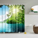 Shower Curtain with Nature Motif 1