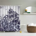 Shower Curtain with Octopus 9