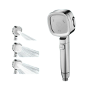 Shower Head with 3 Modes Strong Pressure High-Pressure Shower for Bathroom Pulsating Rain Mixing Mode Adjustable Head 8
