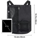 Siatkowa torba sportowa plażowa 48x32 cm Unisex plecak letni ze ściągaczem nylonowym na sprzęt do pływania, koszykówki i sportu 2