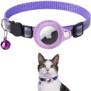 Sicherheitskragen für Katzen mit Halterung für einen Ortungschip Reflexiver verstellbarer Kragen mit Glöckchen 22–32 cm 11