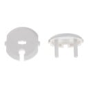 Sicherheitsstecker für Steckdosen 10 Stück Runde Abdeckung zum Schutz von Kindern vor Stromschlägen Weißer ABS-Kunststoff Abmessungen 3,8 x 1,8 cm 3