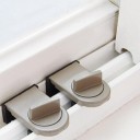 Sicura per finestra scorrevole con pulsante rotante Applicazione sulla guida Plastica ABS Colore grigio-marrone Dimensioni 6 x 3,7 x 2,3 cm 4