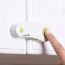Sicurezza per bambini per armadietti Blocco con pulsante per collegare due ante Montaggio adesivo Plastica ABS 9,3 x 3,5 x 1,5 cm 7
