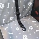 Siège auto pour petit chien Boîte pliable pour voiture avec fixation sur l'appui-tête Sangle de sécurité avec mousqueton Tissu Oxford 40 x 30 x 25 cm 5