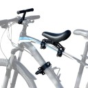 Siège enfant pour vélo avec guidons et pédales 23,5 × 10,5 cm double fixation repose-pieds pliable noir pour rouler avec un enfant 1