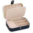 Sieradenbox met organizer voor ringen, oorbellen en kettingen 16 × 11,5 × 5 cm van kunstleer kleurrijke opbergdoos voor sieraden met vakjes 6