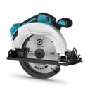 Sierra circular manual a batería de 185 mm 7 pulgadas Motor sin escobillas 18 V Disco de sierra de 40 dientes Corte hasta 45,5 mm Azul para madera 1
