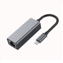 Sieťová karta USB-C na RJ45 1000Mbps LAN prevodník externý Ethernet adaptér IEEE štandardy šedé prevedenie pre notebook PC 1