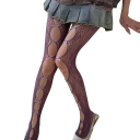 Sieťované pančucháče s vystihovaným vzorom a saténovými mašličkami, krajkové dámske pančuchy na párty do klubu cosplay JK y2k 11