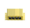 Sieťový box Ethernet na DMX 512 so 4 portami a prepínačom smeru napájania DC 5-12 V zlatý na javiskové osvetlenie a klub i pódium 1