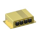 Sieťový box Ethernet na DMX 512 so 4 portami a prepínačom smeru napájania DC 5-12 V zlatý na javiskové osvetlenie a klub i pódium 2
