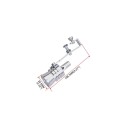 Sifflet turbo argenté pour échappement L 108,5 × 29,5 mm Simulateur universel du son turbo tube à sifflet en aluminium accessoire de tuning pour tous 2