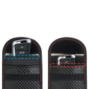 Signal Blocking Key Fob Case, Black, PU Leather for Skimming Protection 5