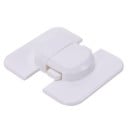 Siguranță pentru frigider împotriva deschiderii de către copii Încuiere autocolantă în două piese fără găurire Plastic alb 6,4 x 5,5 cm 3