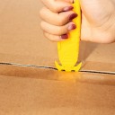 Sikkerhedskartonkniv 14 cm Foldbart blad Ergonomisk håndtag Æskeskærer 5 dele Sæt til lager og husholdninger 3