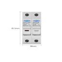 Sikringholder DC 36 x 85,5 mm 2-polet 1000 V til solcellefotovoltaiske systemer TOMZN TOPV-30 højvoltsbase beskyttelse FV gpV 2