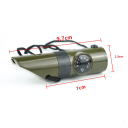 Silbato de supervivencia multifuncional portátil 7 en 1 con linterna LED, brújula, lupa, termómetro, espejo, herramienta de rescate de 9,7 x 2,8 cm para acampar 2