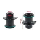 Silencieux de turbo en aluminium pour voiture diamètre 41 et 46 mm taille 70 x 85 mm pièce de rechange résistante noire pour admission de turbo 2
