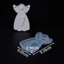 Silicone Angel Mould 9.5 x 6 cm Small Heart Mould for Casting Resin, Wax, Plaster, Soap and Making Christmas Ornaments 2