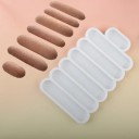 Silicone Baking Mould for Cookies and Confectionery 13 × 21 cm White Smooth Mould for Oblong Desserts and Homemade Sweet Baking 2