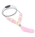 Silicone Beads with Feather J2729 2