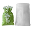 Silicone Candle Mould 6 × 8.5 cm Christmas Bag with Reindeer Wax Resin Soap Decoration Mould 1
