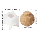 Silicone Candle Mould 8.5 x 7.5 cm Christmas Bauble with Nativity Scene Wax Resin Soap Decoration Mould 2