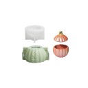 Silicone Candle Mould Christmas Bauble with Grooved Pattern and Lid Mould for Casting Wax Resin Soap Decorations 1