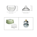 Silicone Candle Mould Christmas Bauble with Relief Striped Pattern and Lid Mould for Casting Wax Resin Soap Decorations 2