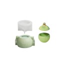 Silicone Candle Mould Christmas Bauble with Ribbed Pattern and Lid Mould for Casting Wax Resin Soap Decorations 1
