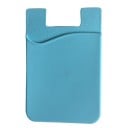 Silicone Card Pouch for Mobile with Wavy Edge and Cut-Out at the Top Size 8.5 x 5.6 cm Travel Accessory for Phone 6