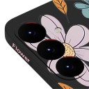 Silicone Cover for Samsung Galaxy A55 Floral Print Durable Thin Design Raised Lens Edge 1.5 mm Flower Text on the Side For Everyday Use 2