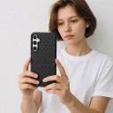 Silicone cover for Samsung Galaxy S24 Ultra with polka dot pattern Structured surface Camera protection Silicone mobile case with print 8