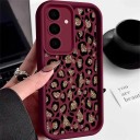 Silicone Cover for Samsung Galaxy S25 Ultra with Leopard Print Camera Protection Frame Raised Edges Mobile Case 6
