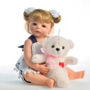 Silicone Doll with Pigtails 55 cm 1