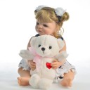 Silicone Doll with Pigtails 55 cm 2