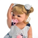 Silicone Doll with Pigtails 55 cm 6