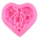 Silicone Heart Mould with Flowers 3