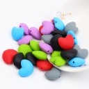 Silicone Heart-Shaped Beads - 10 pcs 15
