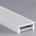 Silicone LED Profile 25 x 10 mm White Trim 28.6 mm Length 1 m Flexible With Diffuser Recessed Mounting In Groove For LED Strip Without LED Strip 1