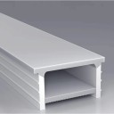 Silicone LED Profile 40 x 20 mm White Trim 44 mm Length 1 m Flexible With Diffuser Recessed Mounting Into Groove For LED Strip Without LED Strip 1