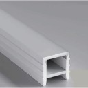 Silicone LED Profile Without Trim 12 x 12 mm Top Side 13 mm Length 1 m Flexible With Diffuser For Groove White For LED Strip Without Strip 1