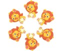 Silicone Lion Keyring - 2 pcs 1