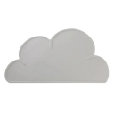 Silicone Mat for Cat and Dog Bowls 48 x 27 cm Grey Non-Slip Cloud-Shaped Mat Waterproof Floor Protection 1