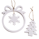 Silicone Mould 12.2 x 11 cm Christmas Tree Star Snowflake and Reindeer Grey Resin Plaster Mould DIY Ornament Making Hanging Pendant 3
