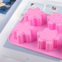 Silicone Mould 25.5 x 17.4 cm 6 Snowflakes Wax, Resin, Plaster, Soap and Chocolate Mould Christmas Decoration 2