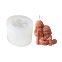 Silicone Mould 5.5 x 5.3 cm Holy Family with Baby Jesus Mould for Casting Wax, Resin, Plaster, Soap and Christmas Candles 1